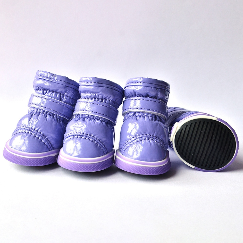 4pcs set pet dog winter snow boots casual warm slip Temu