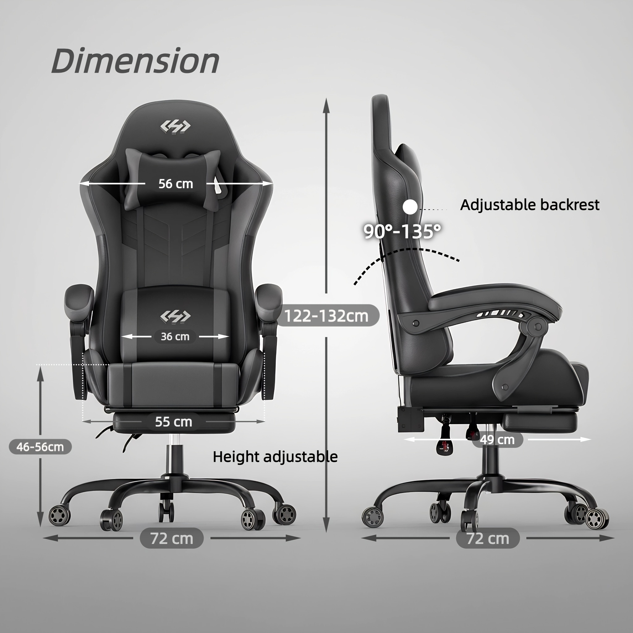 Een gamingstoel met pocketveringkussen