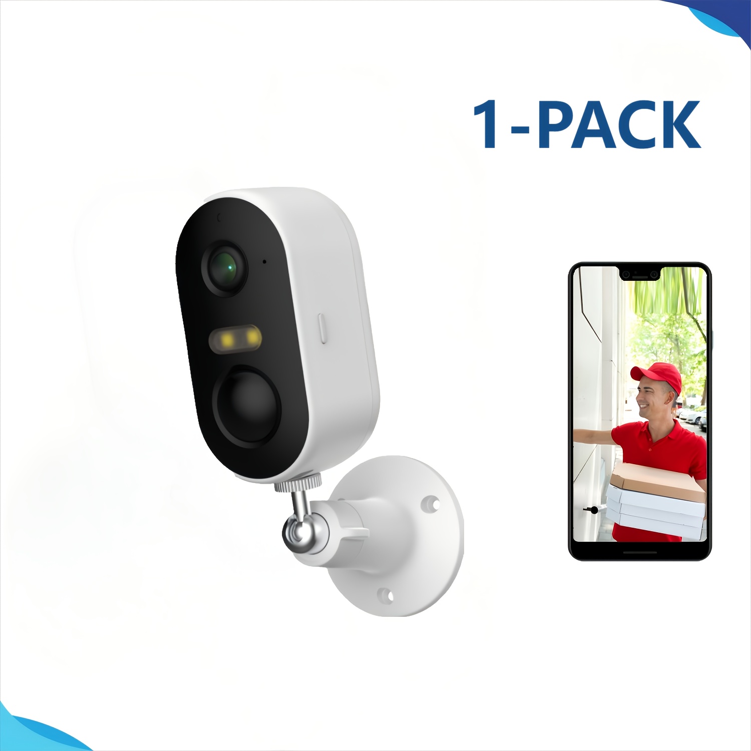 TEMU Arenti 4/2/1pc 1296fhd Outdoor Security Camera Waterproof, Security Cameras For Home Security Indoor, Battery Powered Security Camera , Color