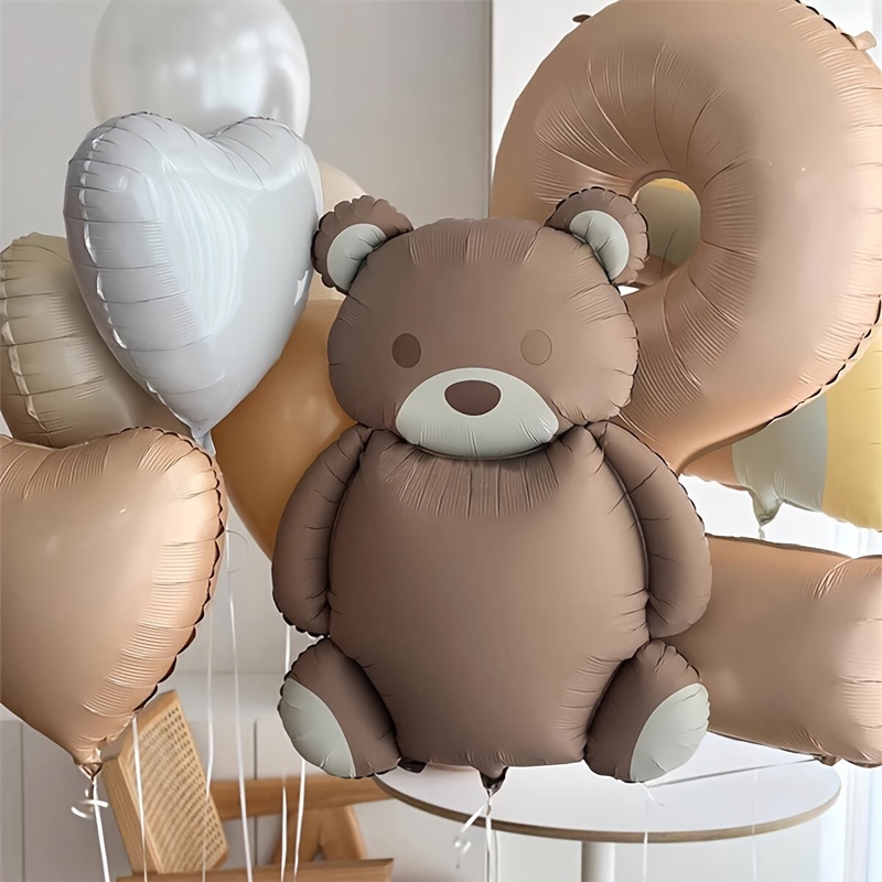 

2pcs Large Bear Balloons - Decorations For Parties, 's Day, Weddings, And Anniversaries Inflatable And Long- Shine