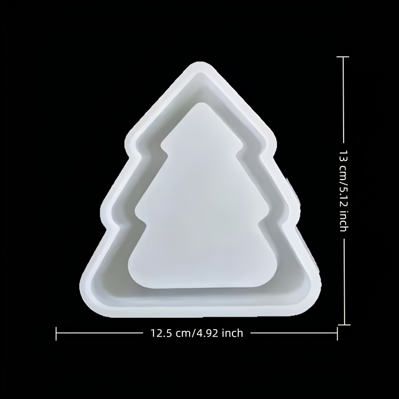 TEMU Clay Mold Christmas Tree-shaped Storage Container Silicone Mold (sold As 1pc)