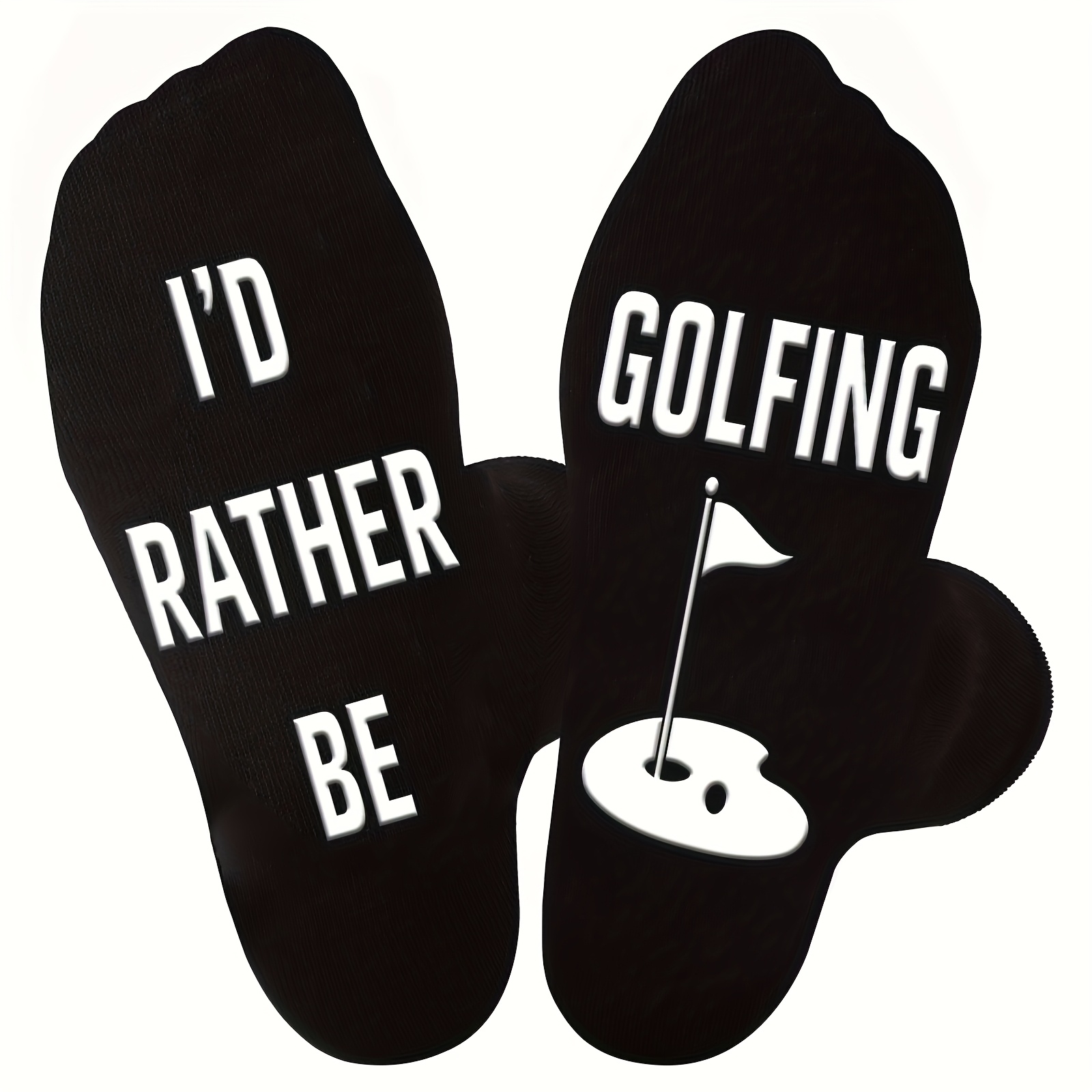 TEMU 1 Paire de Chaussettes "JE PRÉFÈRE AU " Cadeaux de Noël Uniques pour Golfeurs, Cadeaux d'Anniversaire pour Amateurs de , Cadeaux Amusants pour