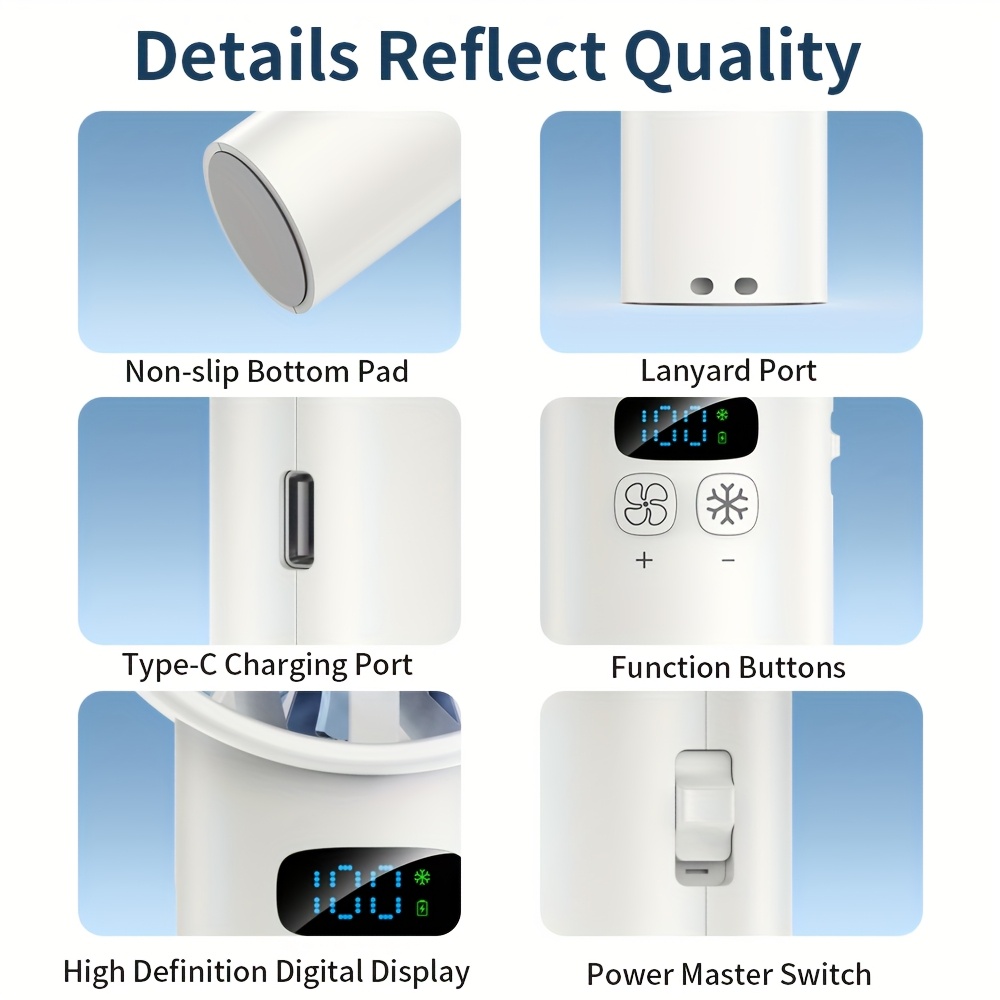 Ultra-Long Battery Life Handheld Fan, High-Speed Foldable Rechargeable Portable Fan, Ideal Summer Gift