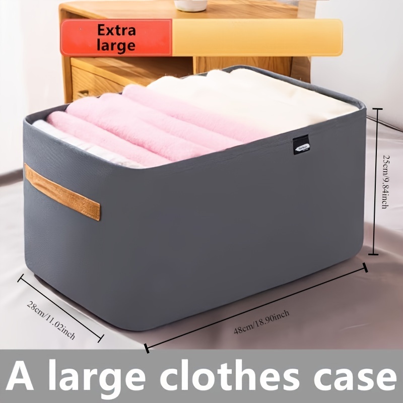 Hadanceo Clothes Organizer Case Durable Stable Moistureproof Clothes  Storage Box Multi-use Convenient for Bedroom 