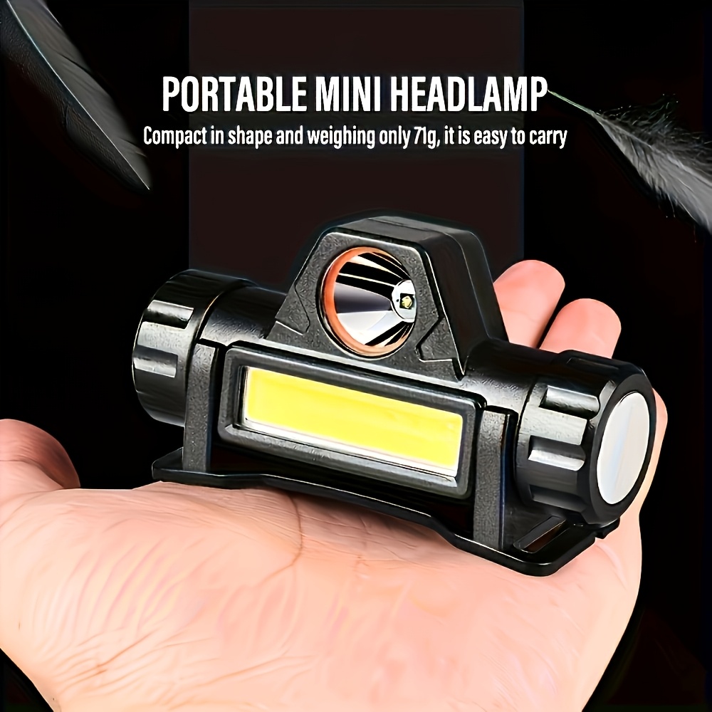 2pcs Ultra-Bright LED Headlamp, Dual-Mode Rechargeable