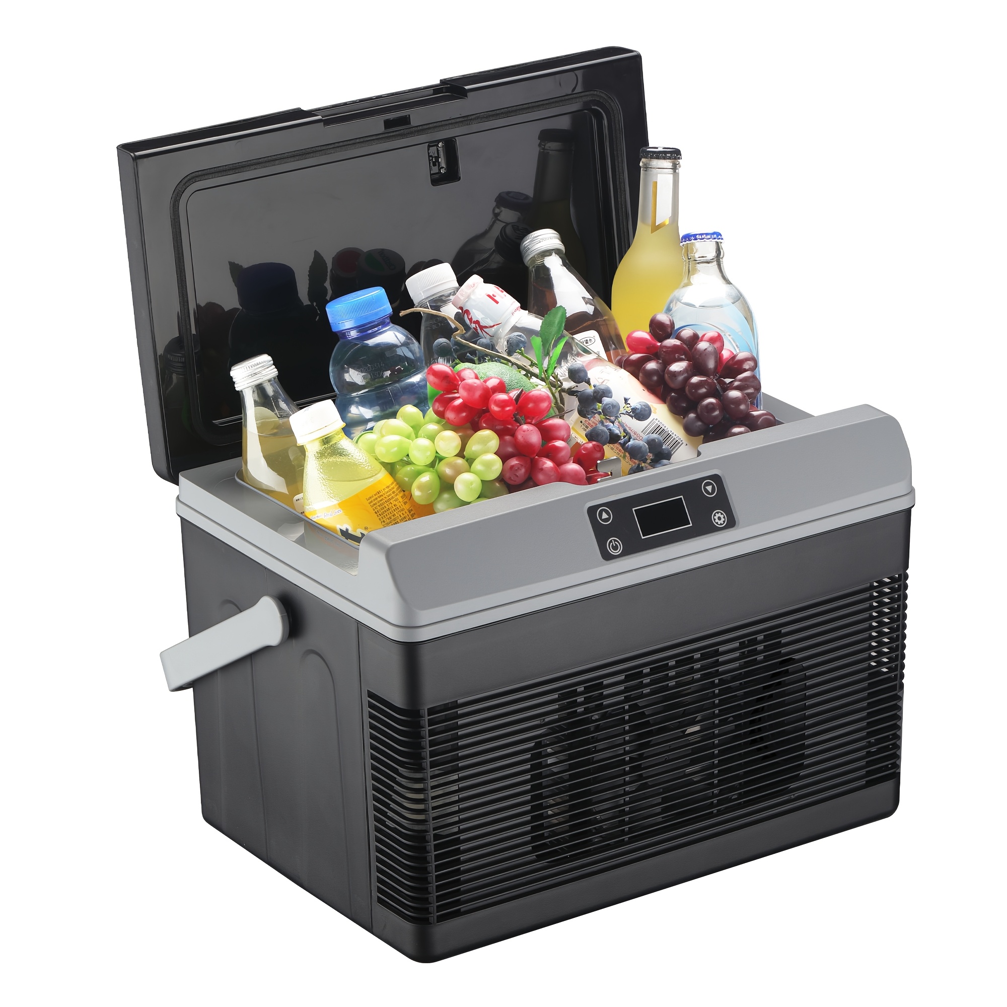 portable car fridge 12v 24  cooler and heater mini refrigerator suitable for camping   and rv food drinks skincare cosmetics fast cooling and heating   power 12 volt 24 volt