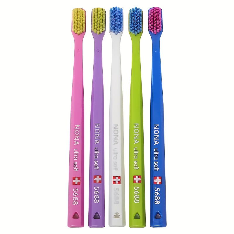 

3pcs Swiss Color Random Super Soft Toothbrush With Compact Brush Head, Polypropylene Bristles, Odorless Design, Gums, Suitable For Adults - Universal Manual Toothbrush Set For Men And Women