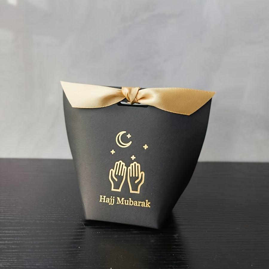 E-shop 10 Stück Hajj Mubarak Süßigkeiten-Keks-Geschenkboxen Muslimisch Islamisch Ramadan Kareem -Party Frohes Eid Festival Dekoration