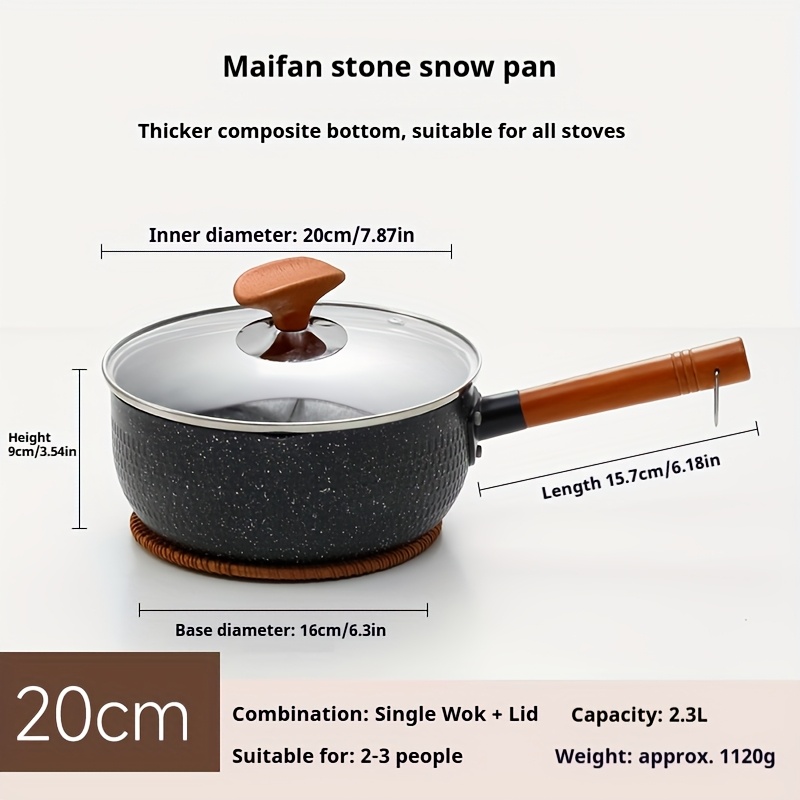 Maifan Stone Pot Stick Pan for Household Cooking