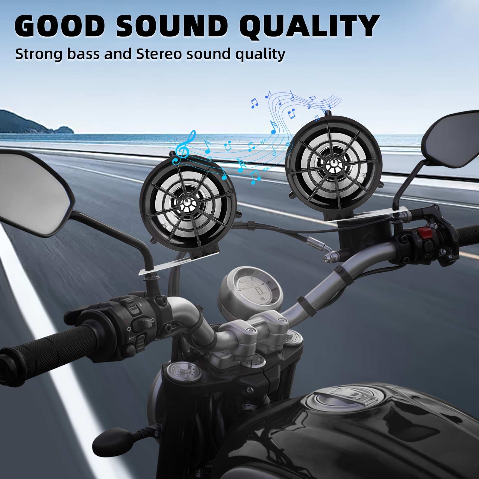 Bluetooth Stereo Motorcycle Handlebar Stereo Motorcycle Handlebar - Main Image