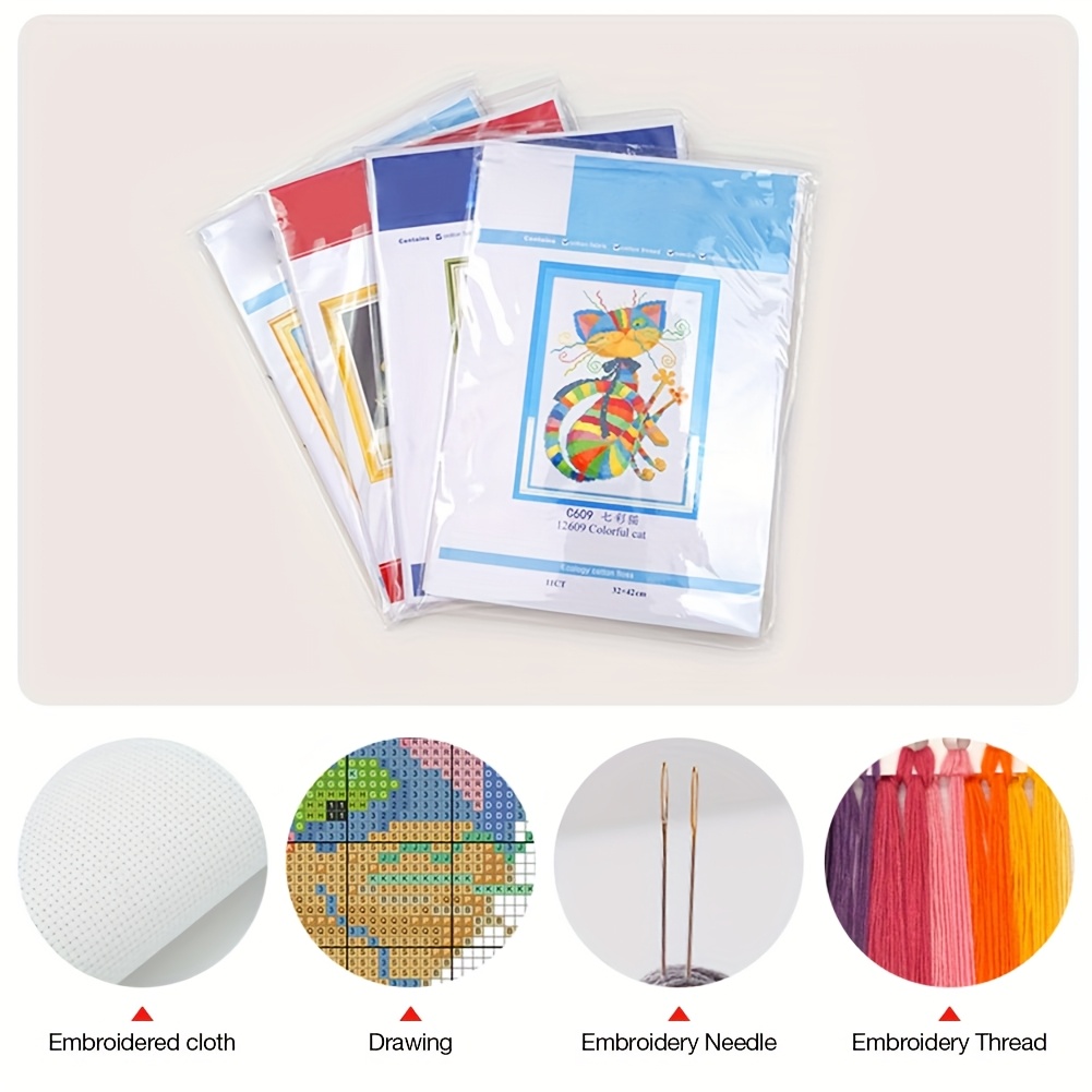 Owl Theme Cross Stitch Painting Kit, DIY High-Quality Needlework Embroidery