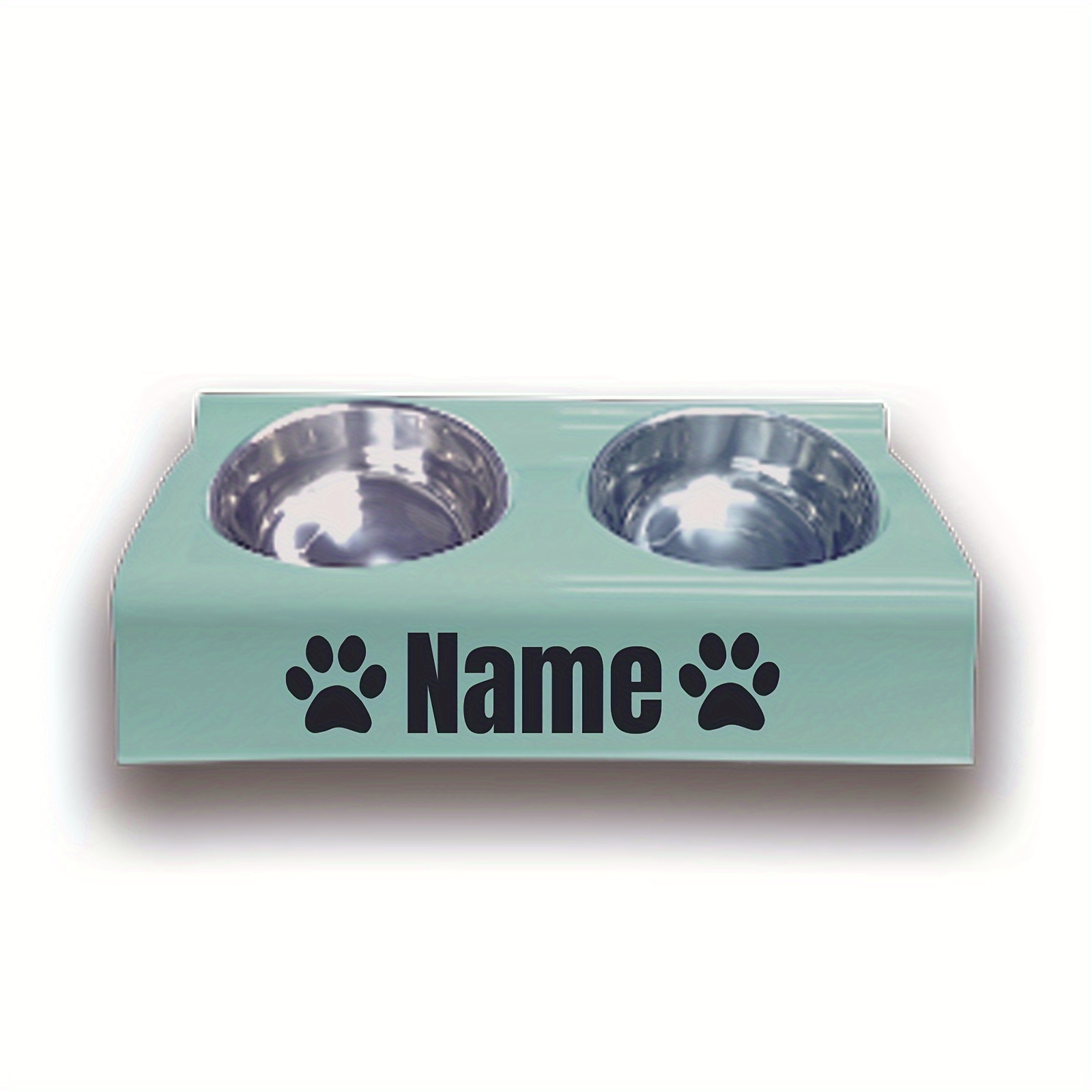 Personalized Dog Bowl Premium Stainless Steel Double Bowl Pet Feeder & Water Dispenser - Perfect For !