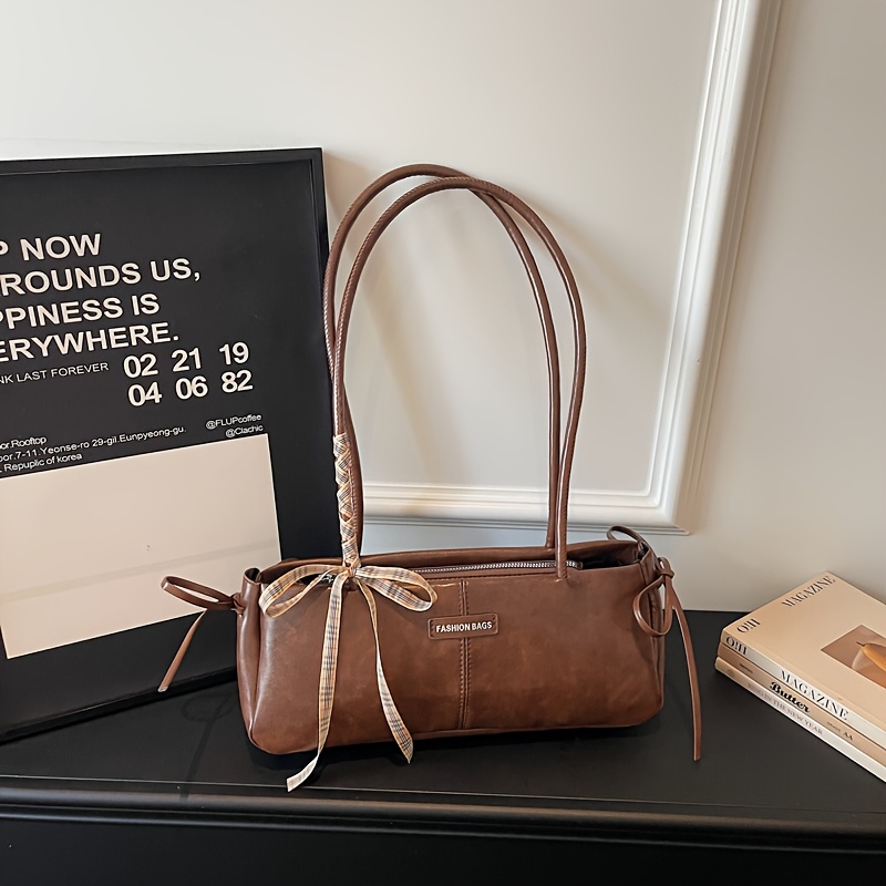 TEMU Retro Fashion Armpit Crossbody Bag, New Style With Beautiful Texture, Baguette Bag, Trendy Handbag, Commuting Shoulder Bag, Gift For Wife,
