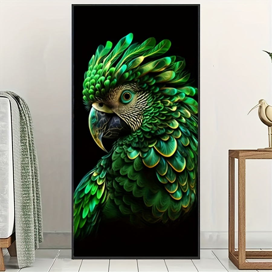 

1pc 110x50cm Acrylic (pmma) Diamond Painting Kit, 5d Mosaic Round Diamonds Parrot Art, Full Drill Embroidery Stitch, Diy Wall Decor, Animal Theme, Easy-to-assemble Craft Tool For Home Decor