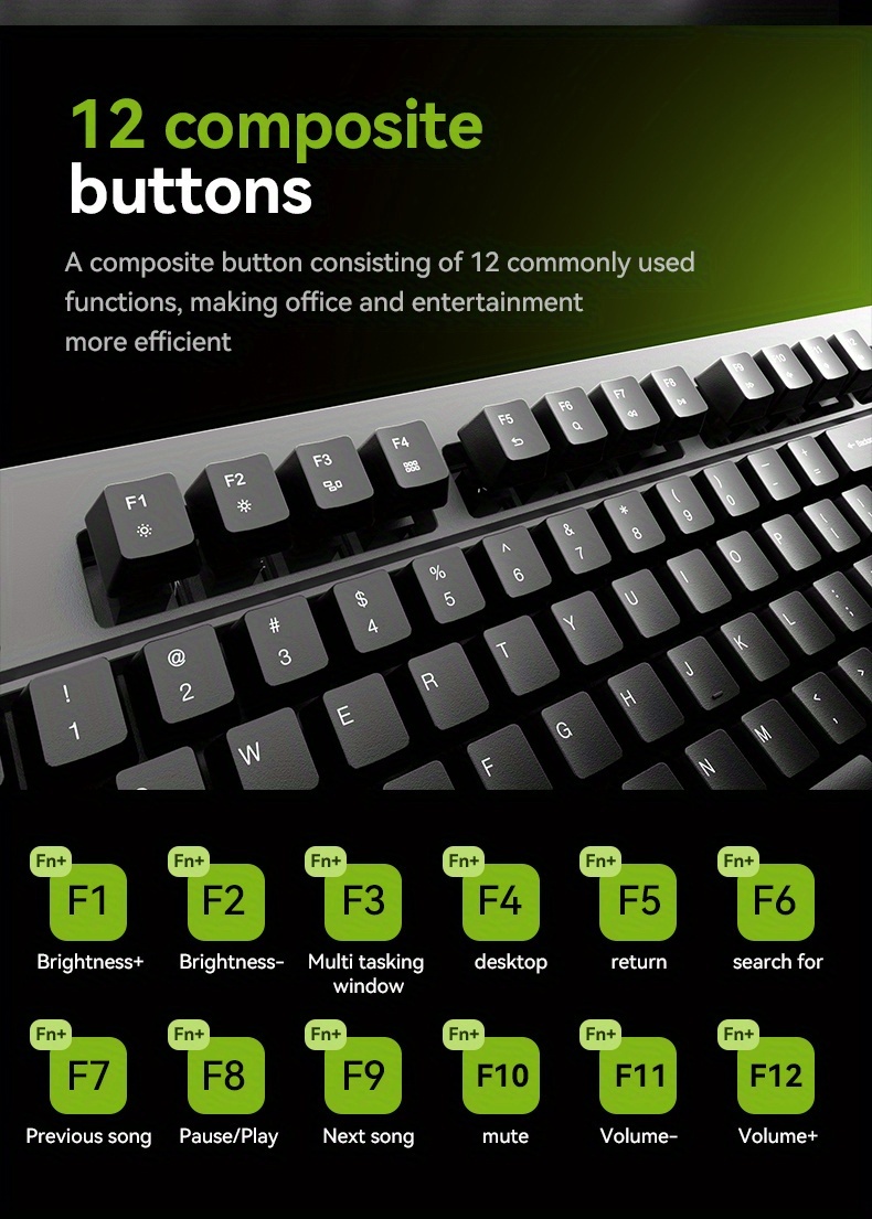 [ACER Genuine Product] High-Efficiency Wireless Keyboard And Mouse Set, Ultra-Slim Keyboard Paired with Silent Mouse, 2.4G Receiver Plug And Play, Responsive Tracking, Long-Lasting Power, Enhance Office Efficiency