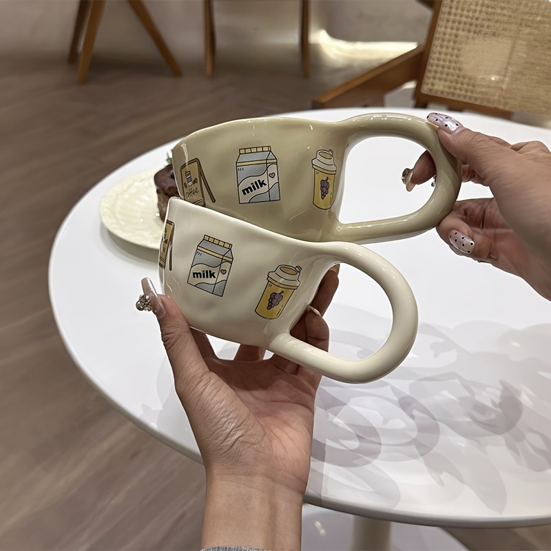 Kawaii Ceramic Tea Cup Nordic Funny Reusable Espresso Coffee Cup