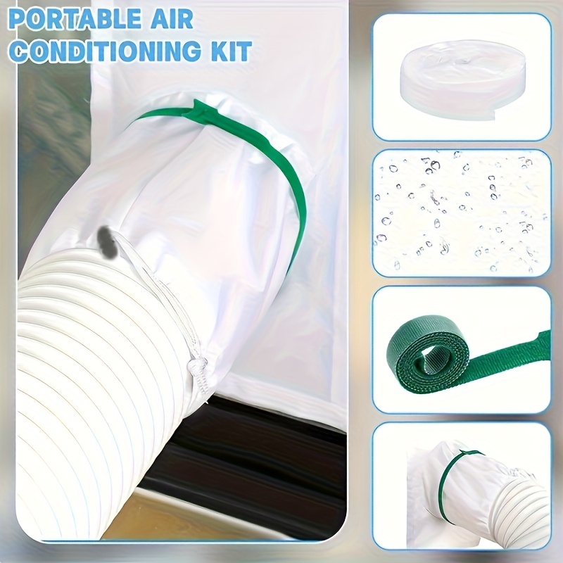 portable air conditioner window seal 100 sealing effect ac window ventilation kit suitable for portable air conditioner glass dryer adjustable length 25x62 92cm    