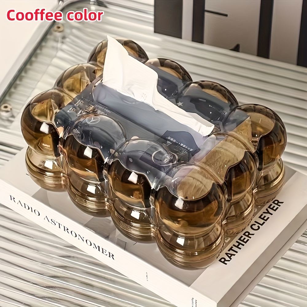 1/2pcs New Acrylic -shaped Tissue Box, High Aesthetic Desktop Restaurant Tissue Box, Room Coffee Table Tissue Box, Home Decor Tissue Box, Suitable For Dining Table, Bedroom, Desk