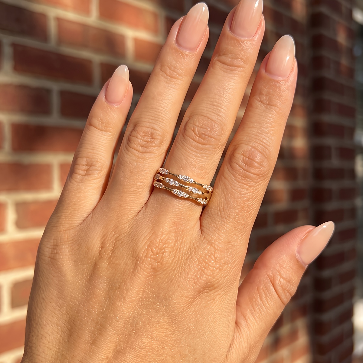Women's Bamboo Multi-Circle Ring, Exquisite and Fashionable
