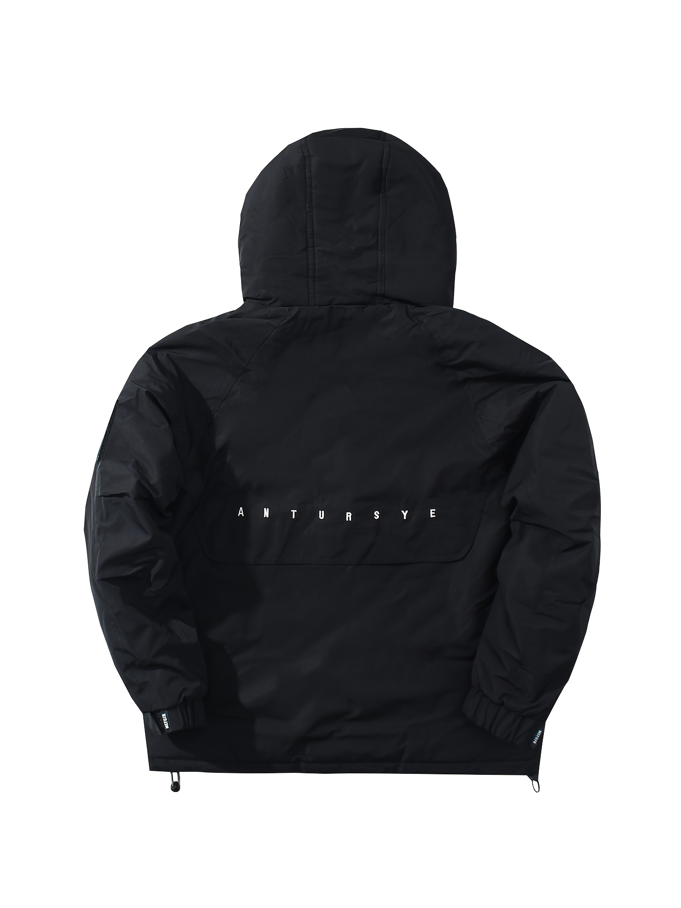 Men's Padded Hooded Down Jacket for Outdoor Hiking