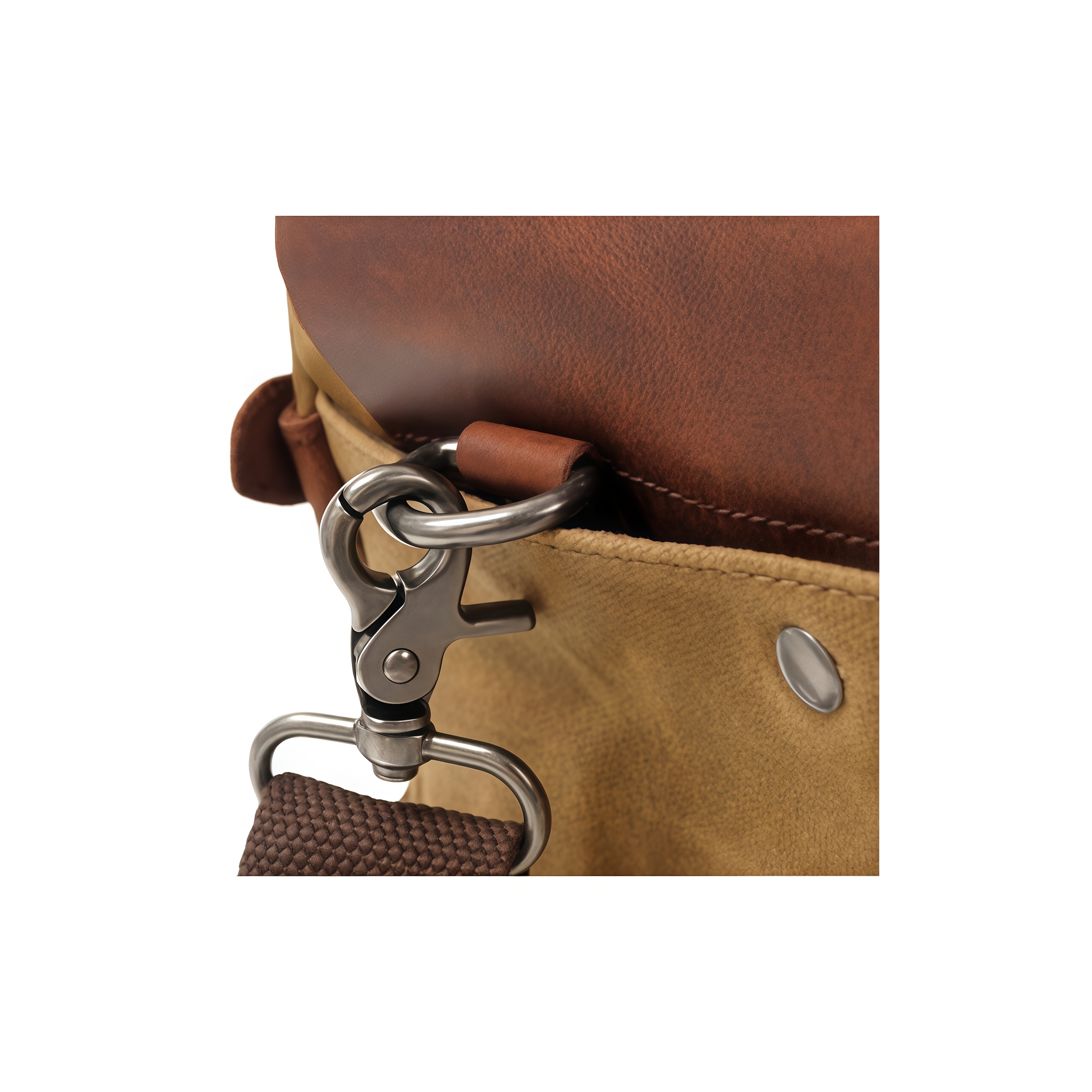 Vintage Waxed Canvas And Crazy Horse Faux Leather Motorcycle Saddle Bag, Multi-Functional Shoulder Or Hand-Carry Design, Durable And Stylish with a Retro Look, Perfect for Riding, Traveling, And Daily Use