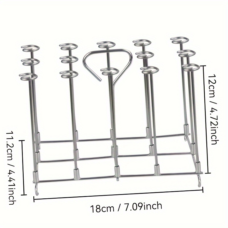 Stainless Steel Air Fryer Grill Rack, Square Grill Rack For Oven Use, Skewer Needle For Kebabs And Grilling, Kitchen And Household Use, Suitable For Outdoor Camping