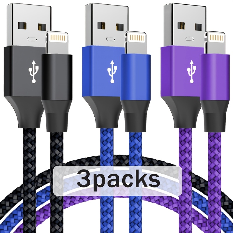 Ultra-fast Lightning Cable - Rapid Charging And Data Sync For Iphone 14, 13, 12, 11 Pro Max, Se, X, 8, 7, 6 And Ipad - Durable And -