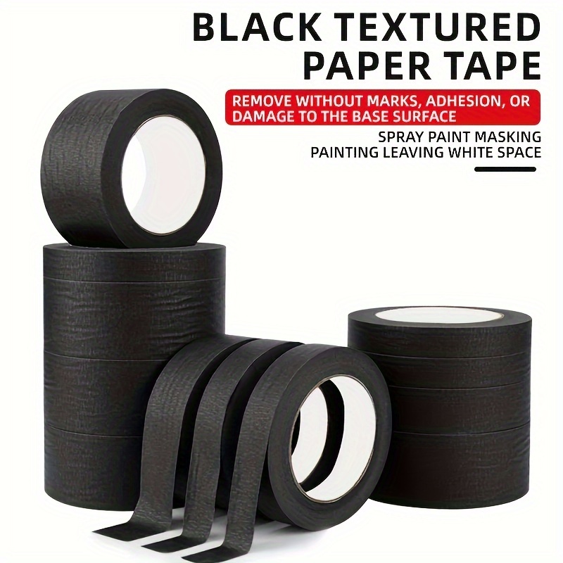 

Multi-specification Diy Tape, Masking Paper Tape, Painting Adhesive Art Supplies Sketch Watercolor Black Paper Tape, Tear Paper Adhesive Cloth Art Supplies