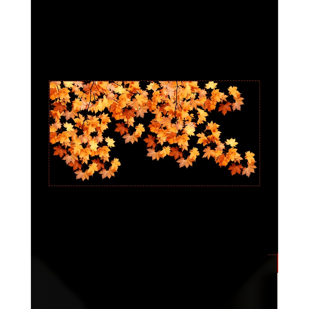 TEMU 2d Flat, 1pc 2d Flat Printed Maple Leaf Glass Static Cling Sticker, Fallen Leaves Decoration For Coffee Shops, Clothing Stores, Windows, Autumn