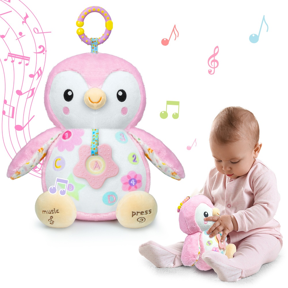 TEMU Toys 0-6-12 Months, Stuffed Animal Plush Toy, Textured Hangingringrattles & Crinkle , Tummy Time Toys For Newborns Toys For 0-6.12months