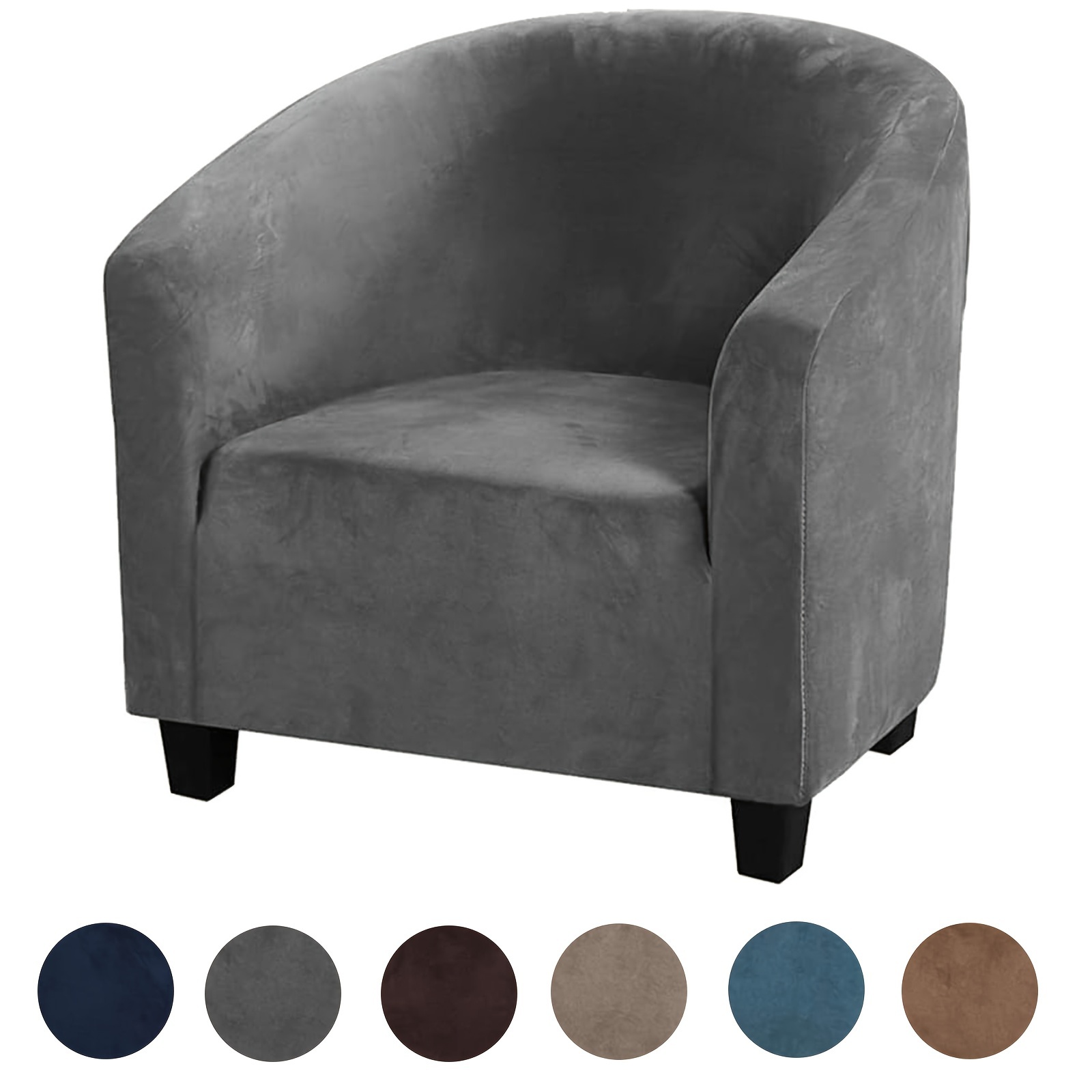 TEMU High Club Armchair Sofa Cover Bathtub Chair Protector Plush Cover Washable