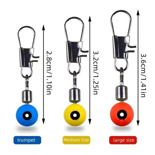 30pcs random colors large medium small space bobbers for fishing type connector fishing rod float ball connector fishing tackle accessories