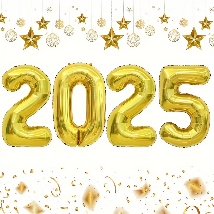 Ensemble de Ballons pour   du   An 2025 - 32 en Aluminium de Couleurs Mélangées,   pour les Célébrations & Décorations de Ballons dAnniversaire