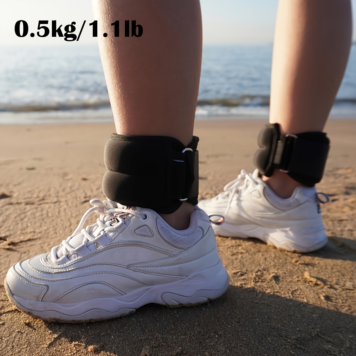 TEMU 2 pièces 0,5kg/1,5kg/2kg Poids de Cheville et Poignet Unisexe - Sangles Réglables Bandes de Fitness Légères pour Marche, Jogging, Yoga &