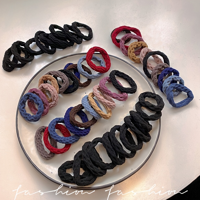 

30pcs High Hair Ties For Women, Simple Rubber Bands For Ponytails, Hair Accessories For Normal Hair Type