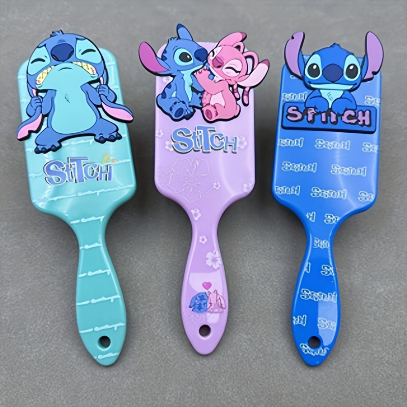 

1pièce Disney Stitch Série Peigne pour Massage du Cuir , Portable Cartoon Paddle Peigne de Coiffure.