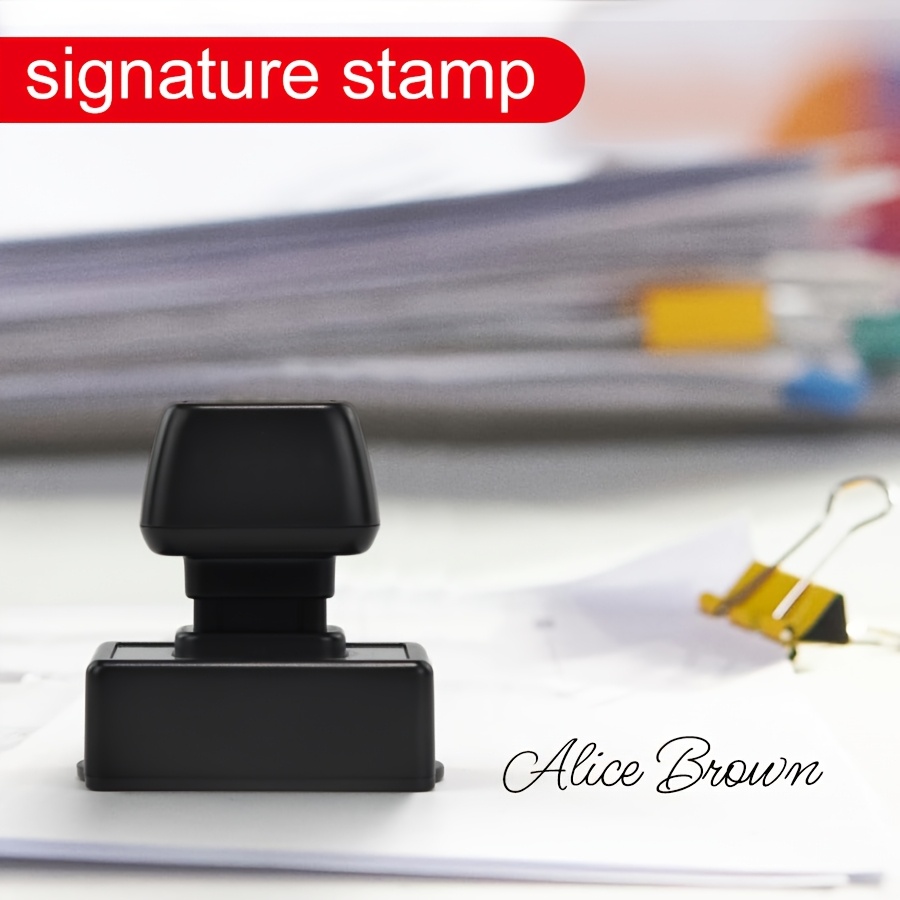 

Custom Engraved Stamps: Personalized Name With Artistic Handwriting - Business, Office, And Personal Use, Featuring Built-in Ink Press