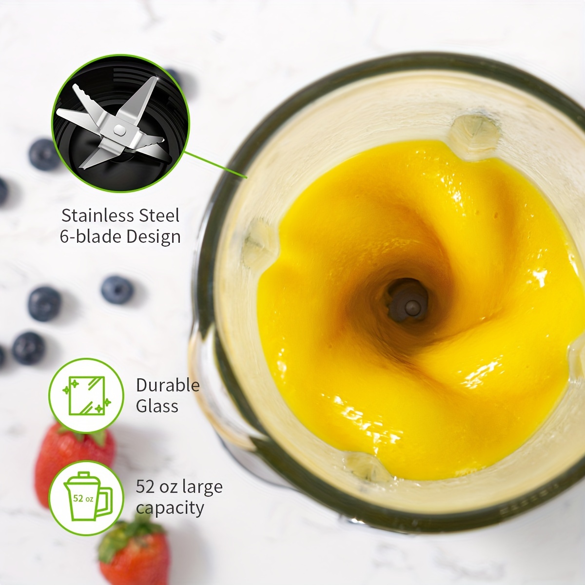  1200w blender for shakes and smoothies 52 oz countertop blender combo 3 adjustable speed for fruit drinks smoothies large capacity details 4