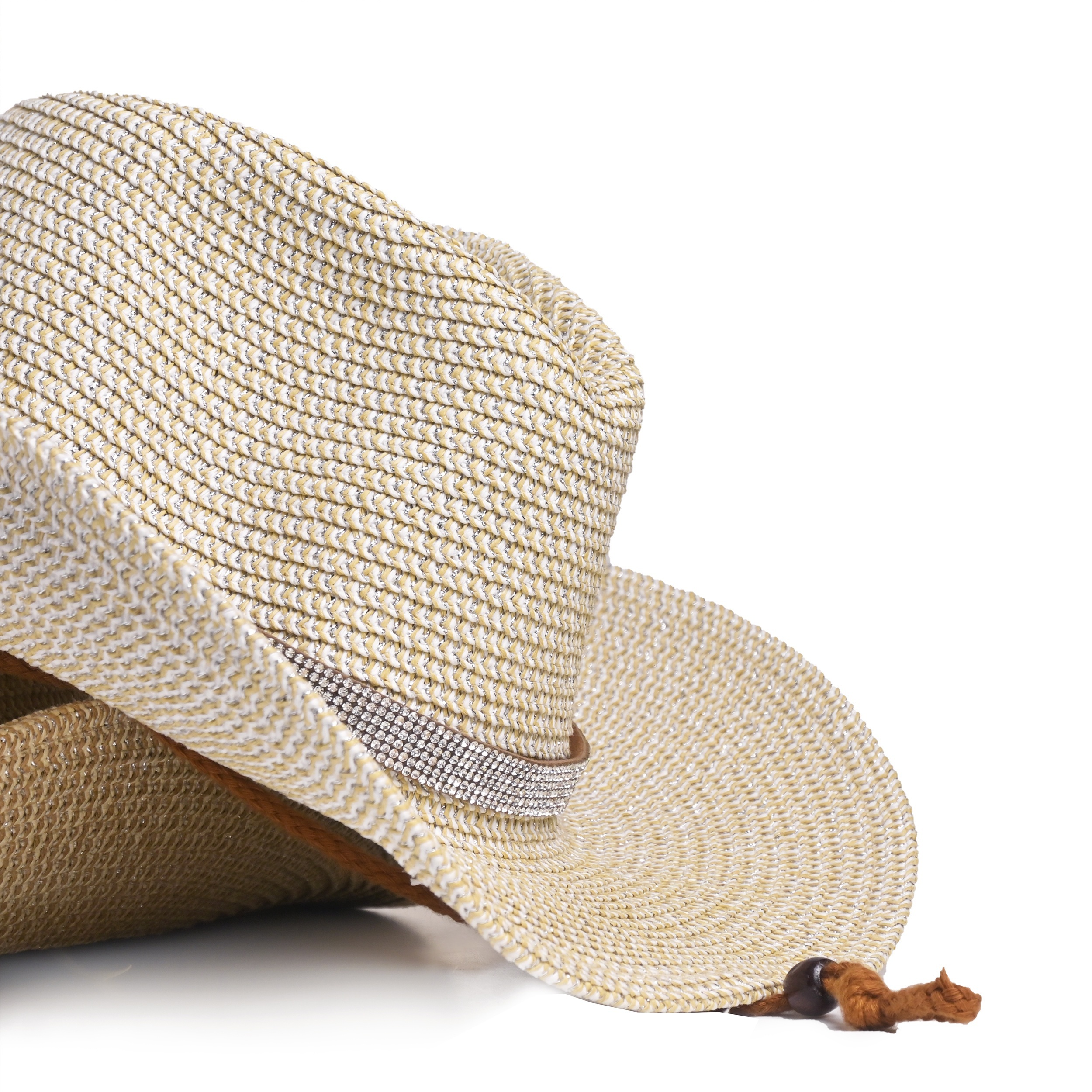 solid color straw cowboy hat western hat - Temu display picture 3