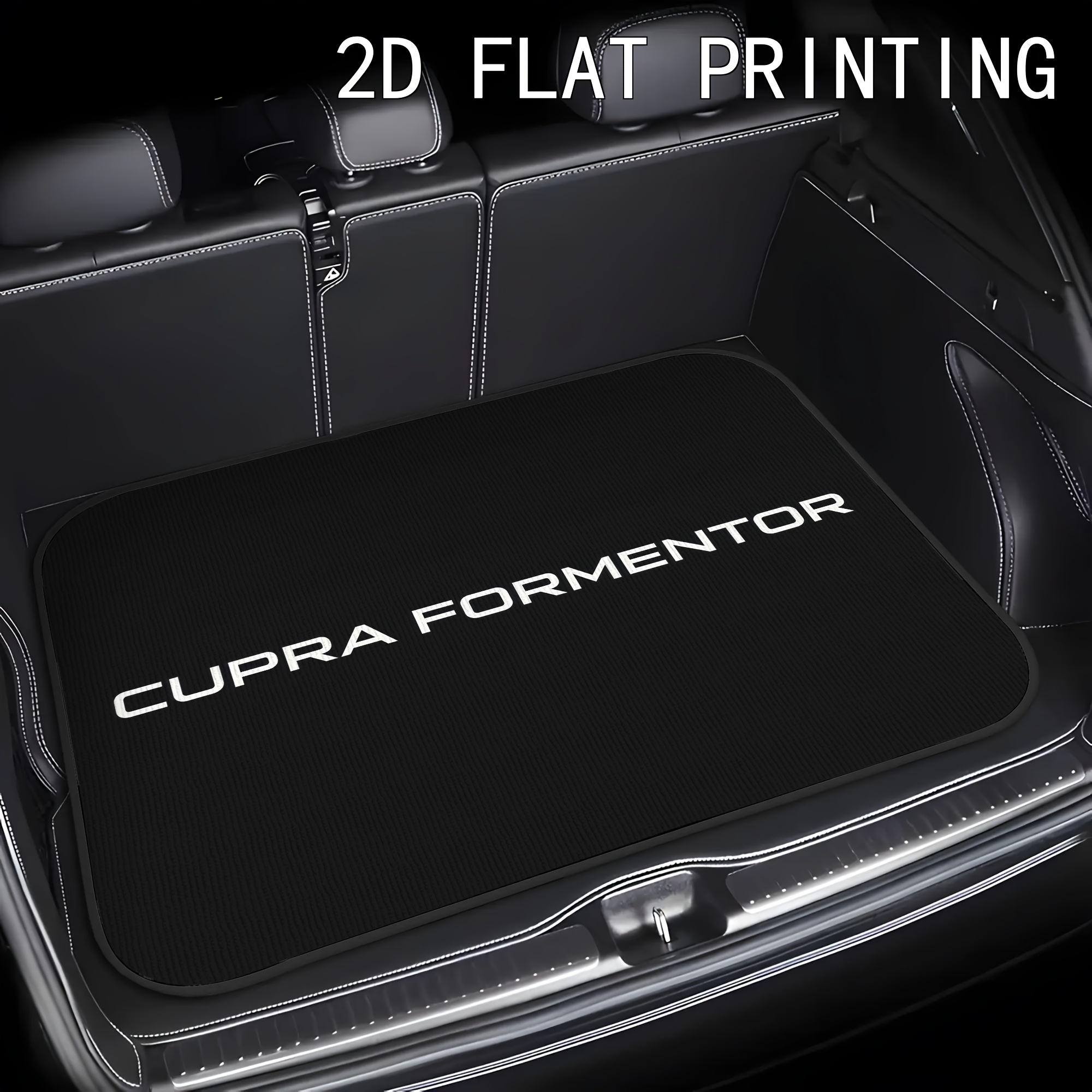 Image of Crystal Fleece Auto Letter Printed Trunk Pad | Durable And Slip-resistant, Easy To Clean, Fits Most Suvs, Trucks, And Sedans - A For , Vehicle Interior Additions, , Ideal Gift