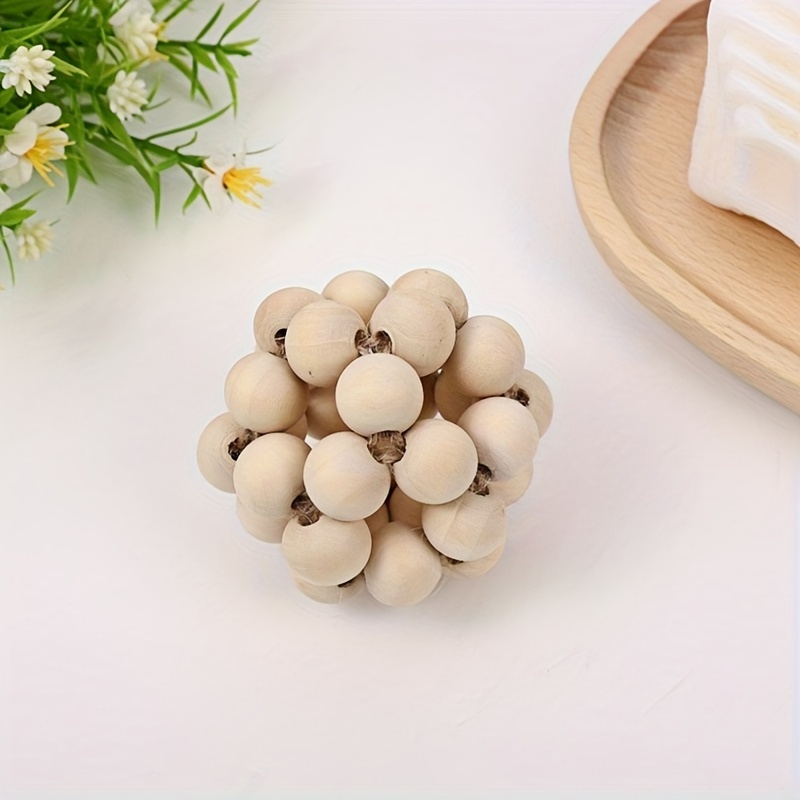 Bohemian Wooden Bead Ornament - Versatile Farmhouse Desk Decor, Perfect For Any Occasion