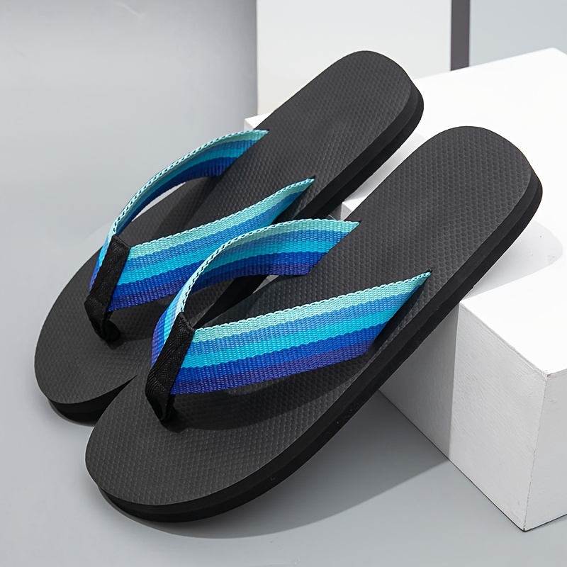 mens thong sandals vibrant funny pattern ultra comfy slip  display picture 1