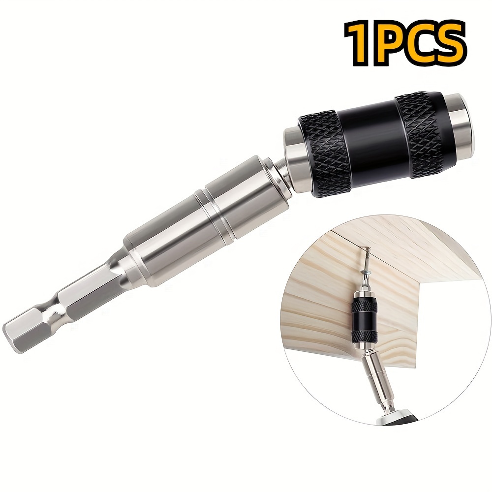 1pc 1/4"hex Magnetic Pivoting Drill Bit Quick Change Drive Guide Drill Pivoting Bit Holder For Tight Spaces Magnetic Bit Tip Holder