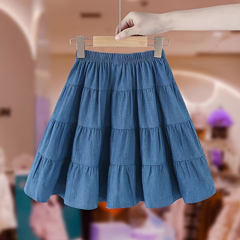 Is Back to a Stylish Solid Color Thin Skirt, a New Summer Design for  Older Girls, Featuring a Knee-Length Long Skirt And Trendy Short Skirts for 