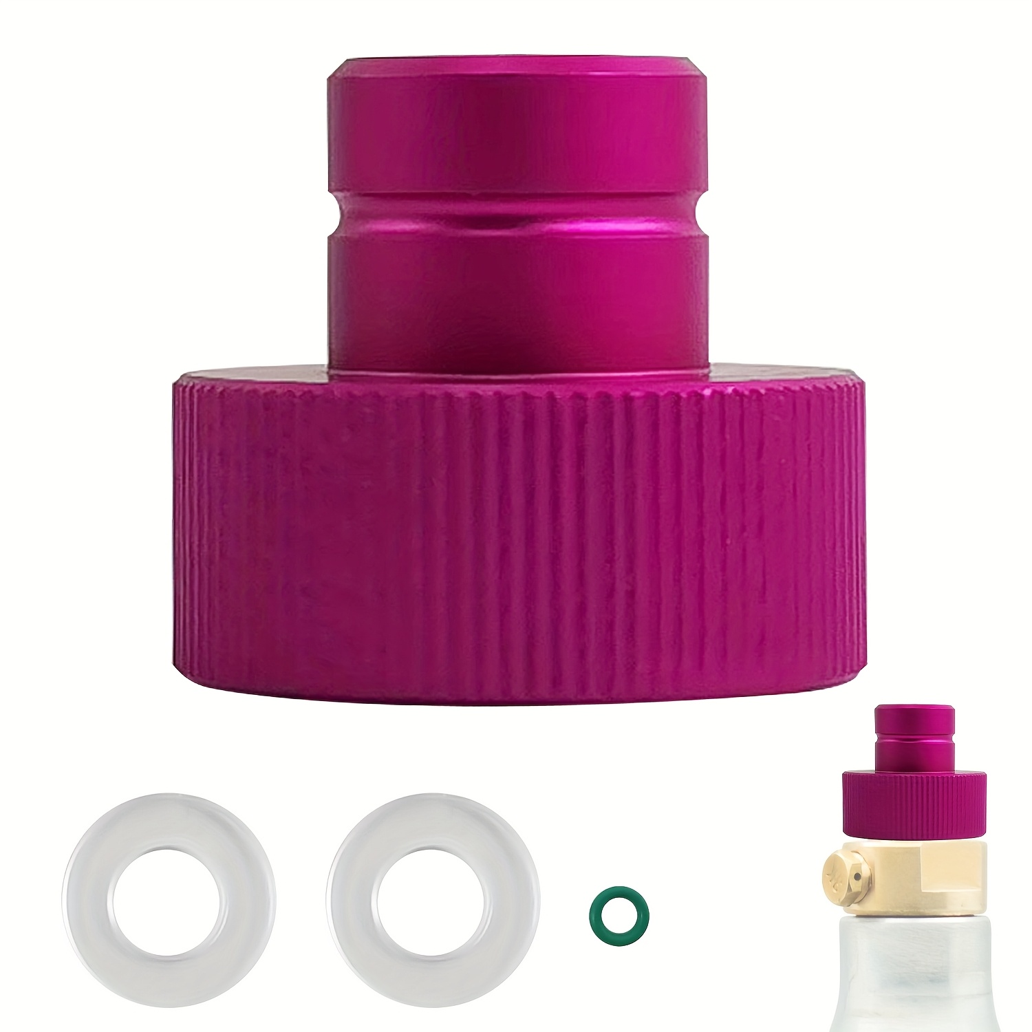 Connector For Rapid Co2 Transformation To Adapter, Fast Co2 Link, Copper Co2 Cylinder Connector For Duo Sprayer, Tr21-4 Threading, Suitable For Duo/ground/art Art