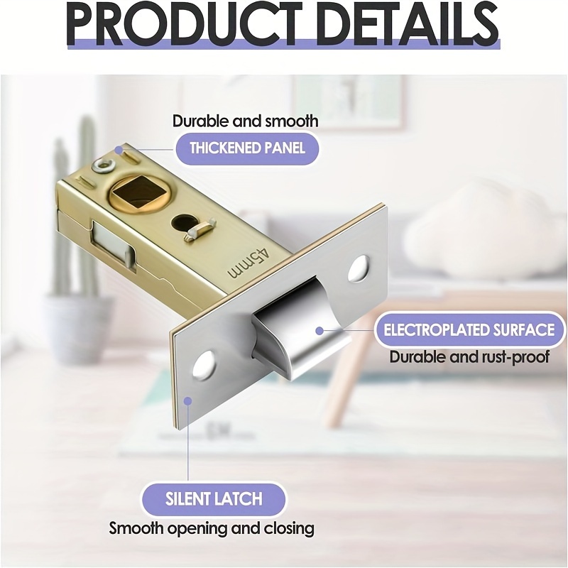 Stainless Steel Tubular Mortise Latch 45mm Lock With Polished Finish ...