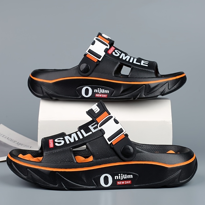 Image of Men's Summer Outdoor Sandals, Trendy Soft-soled Anti-slip, Plus Size, Odor-resistant, Height-increasing, Dual-use For Home, Driving, And Beach Slippers