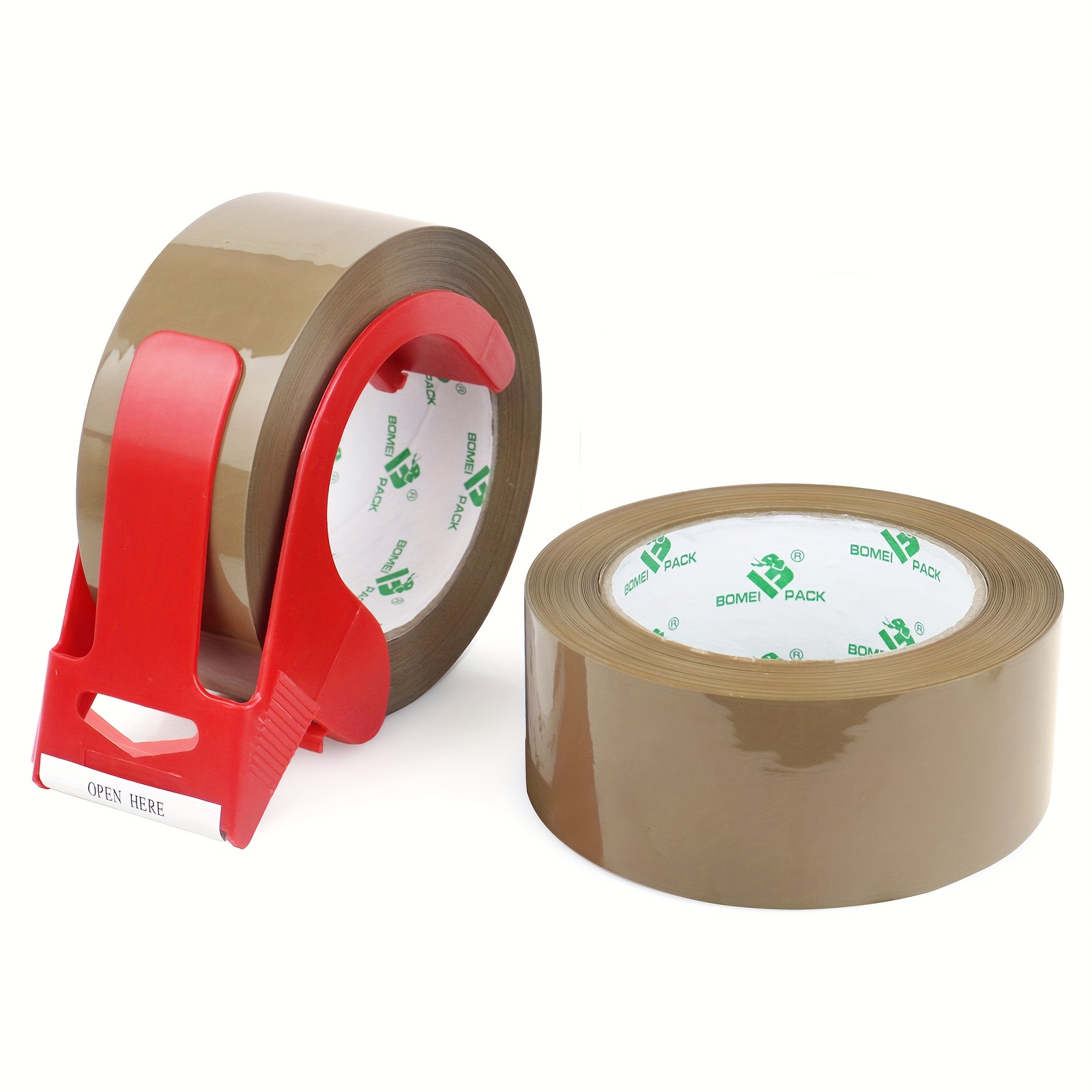 Image of Pack, Brown Tape, 2 Rolls With Cutter, 1.89in X 55yds, Heavy-duty Shipping Tape, Sealing Tape, Coffee-colored Packaging Tape, Moving Tape, For School, Office, Home, Packaging