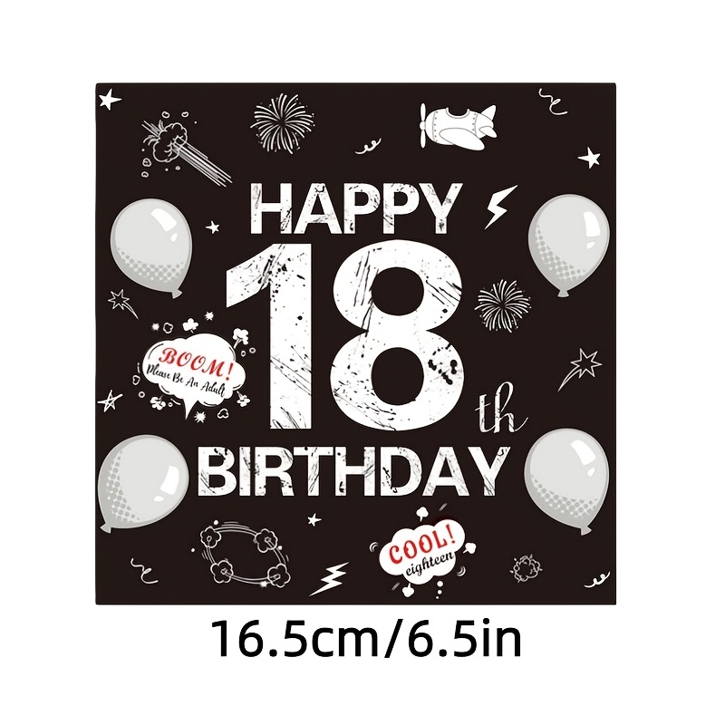 E-shop 30 Stück Servietten für Erwachsene, 18. Geburtstag Party, geeignet für Jungen und Mädchen, für Partyzubehör