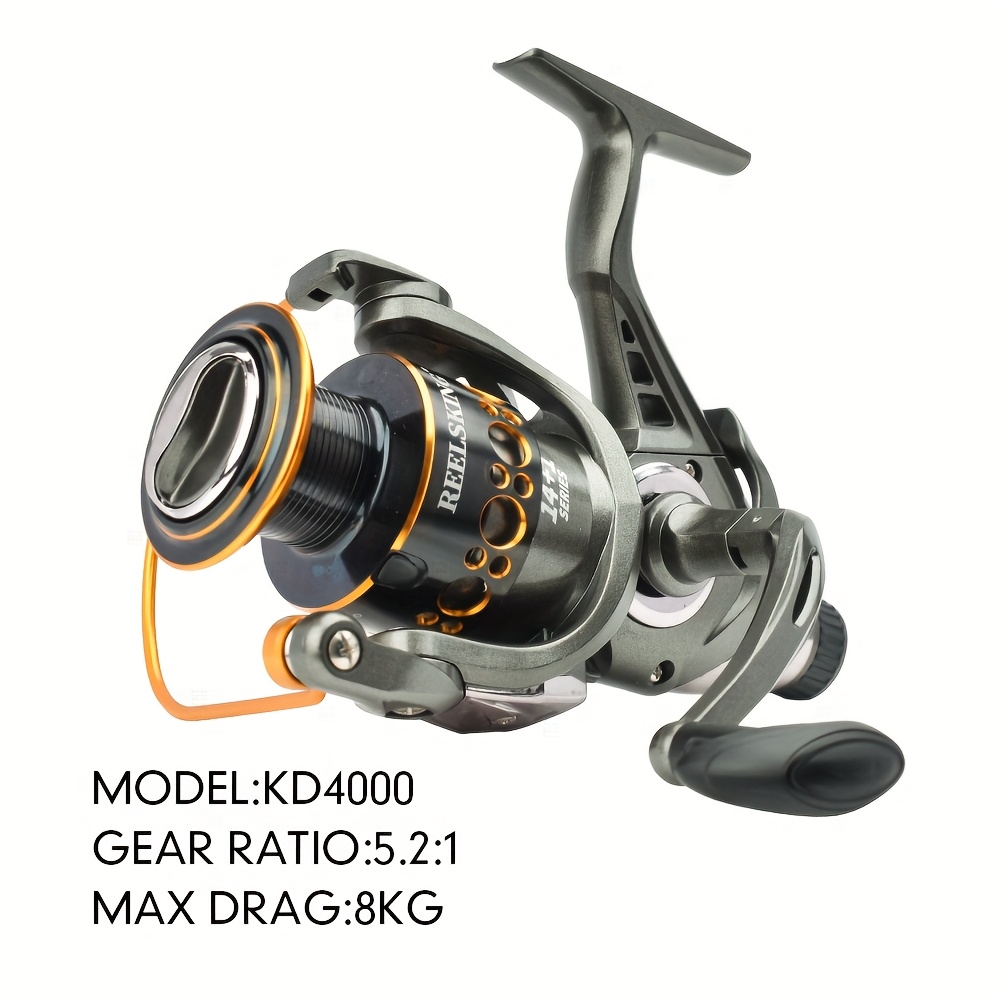 E-shop DASNAKI Doppel-Unladekraft , Vollmetall Doppelbremsschleife, Metallkopf Angelrolle - und Hintenbremse Angelschnurrad Karpfenrad Reservoirrad